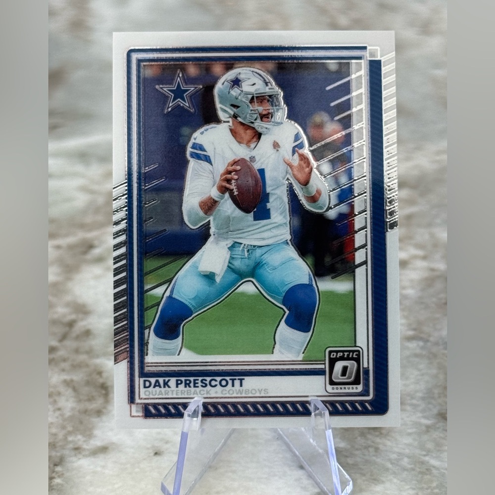 🔥 2025 Dak Prescott Panini Donruss Optic Card. Dallas cowboys